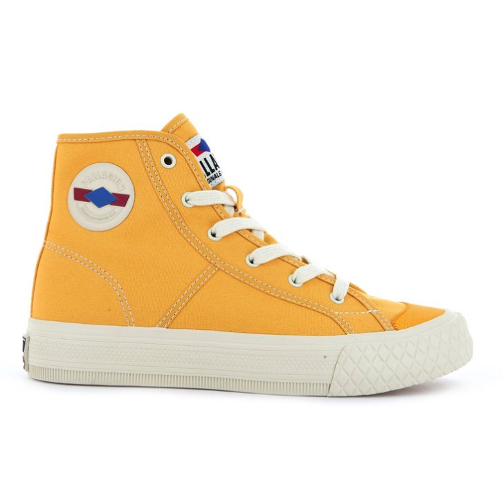 Palladium Palla Louvel High Tops Sneakers Dames Mosterdgeel | NL 18JYDUT